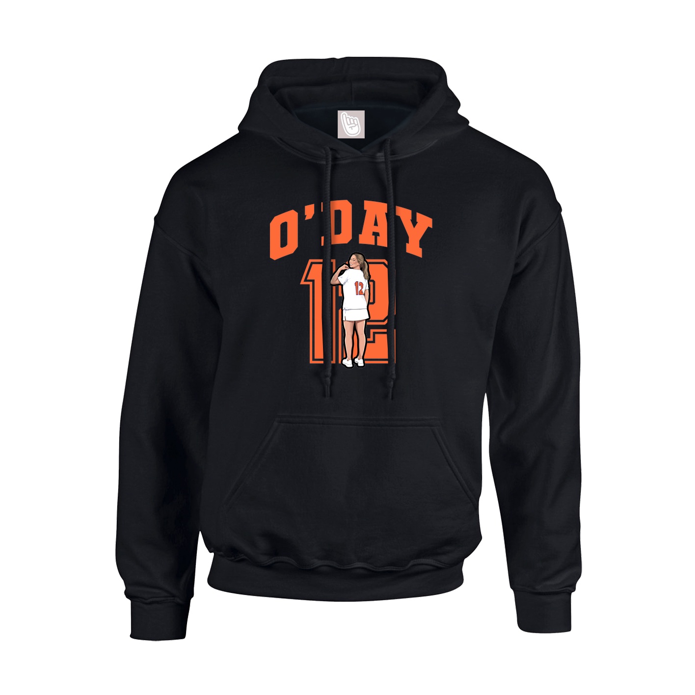 Hoodie — Number in Black