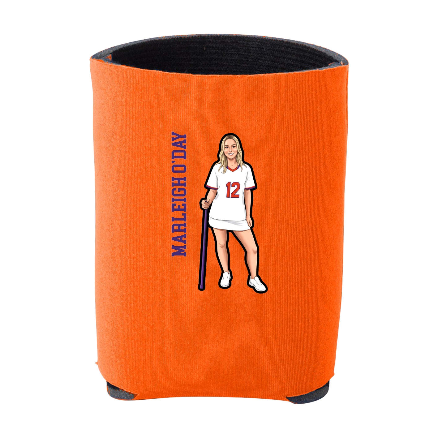 Can Holder — Name Vertical in Orange