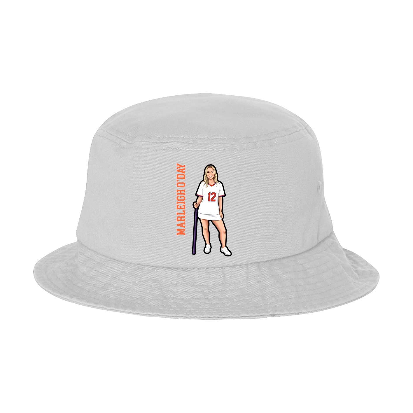 Bucket Cap — Name Vertical in White