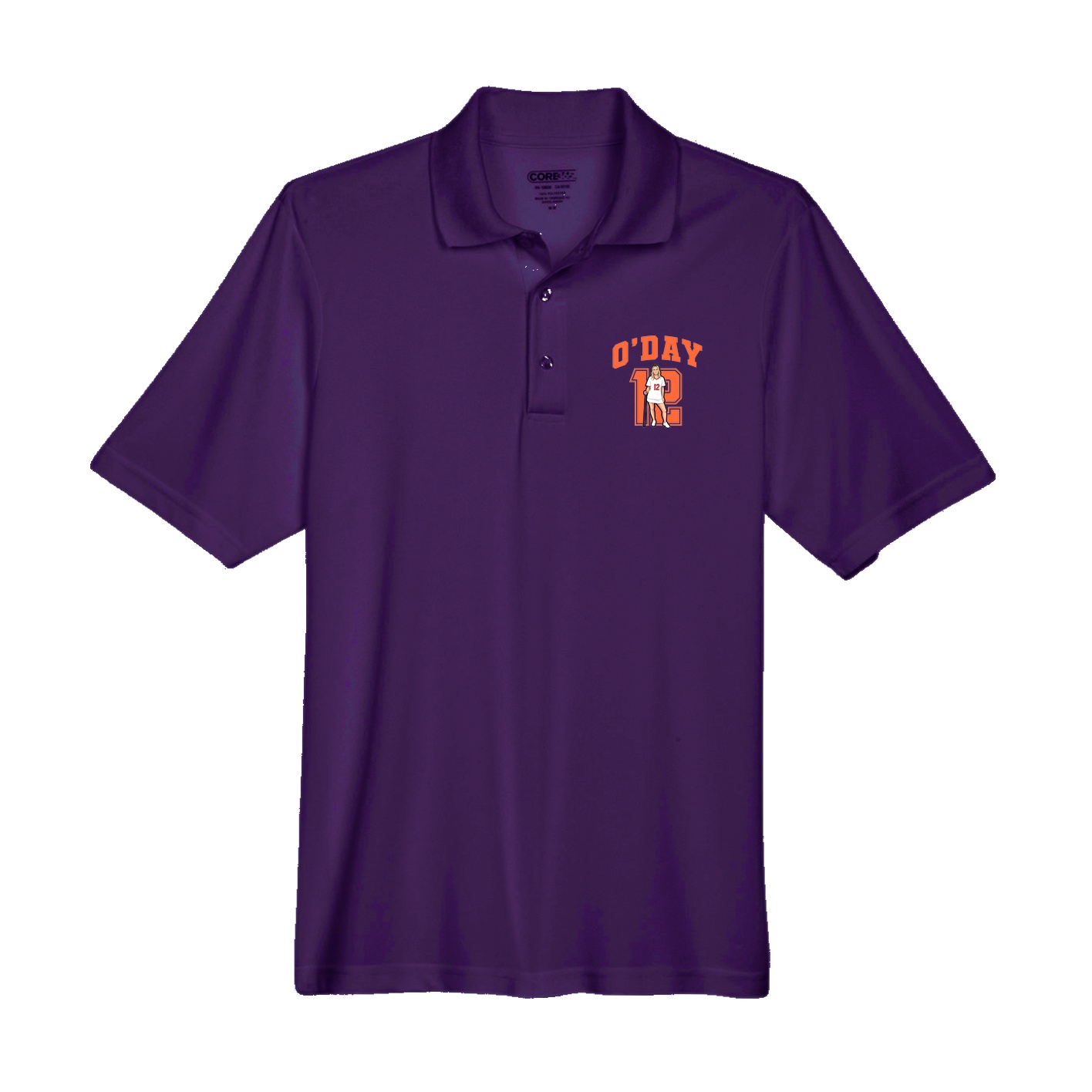Performance Polo — Number in Purple
