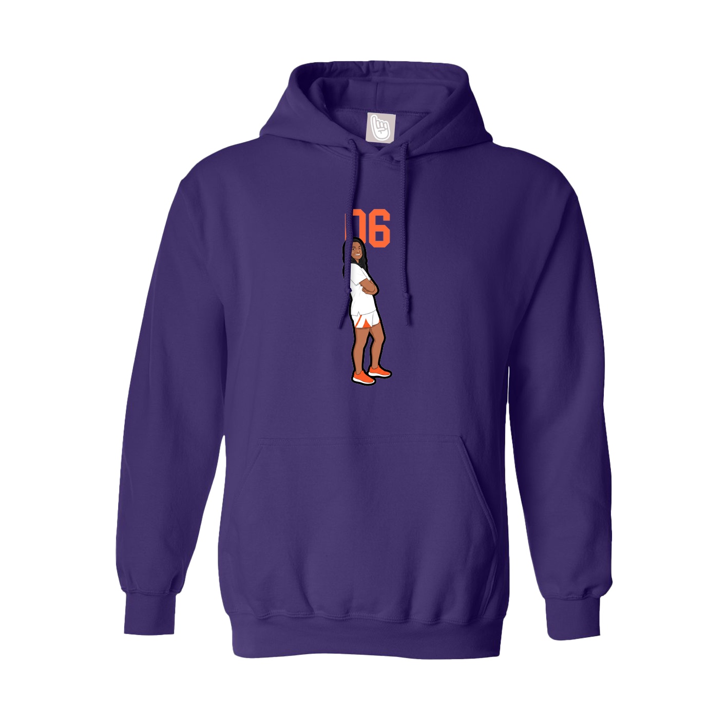 Hoodie — Number Top in Purple