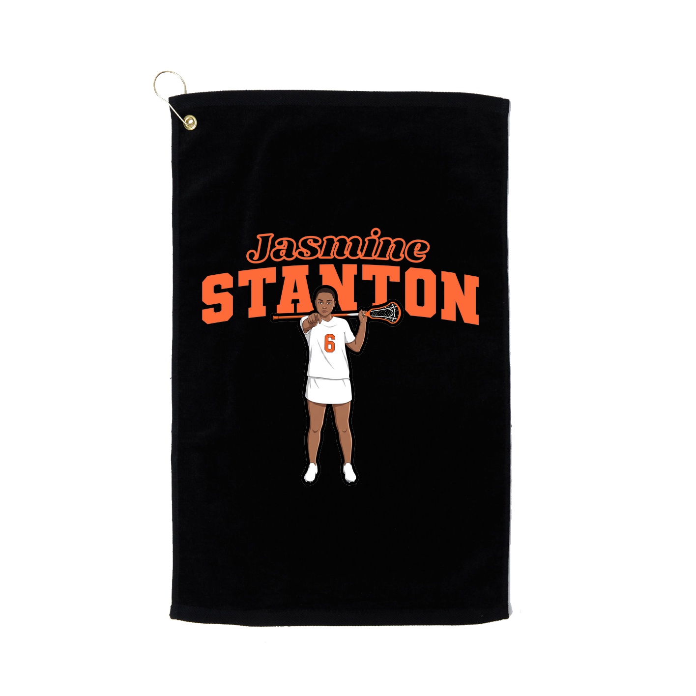 Golf Towel — Name Arch in Black
