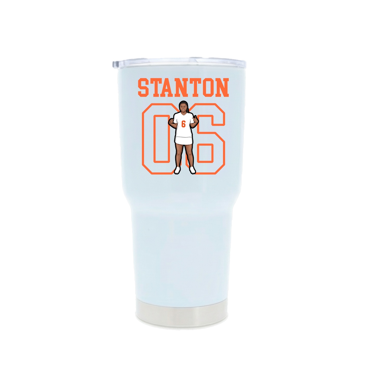 30oz Stainless Steel Tumbler — Shirsey in White