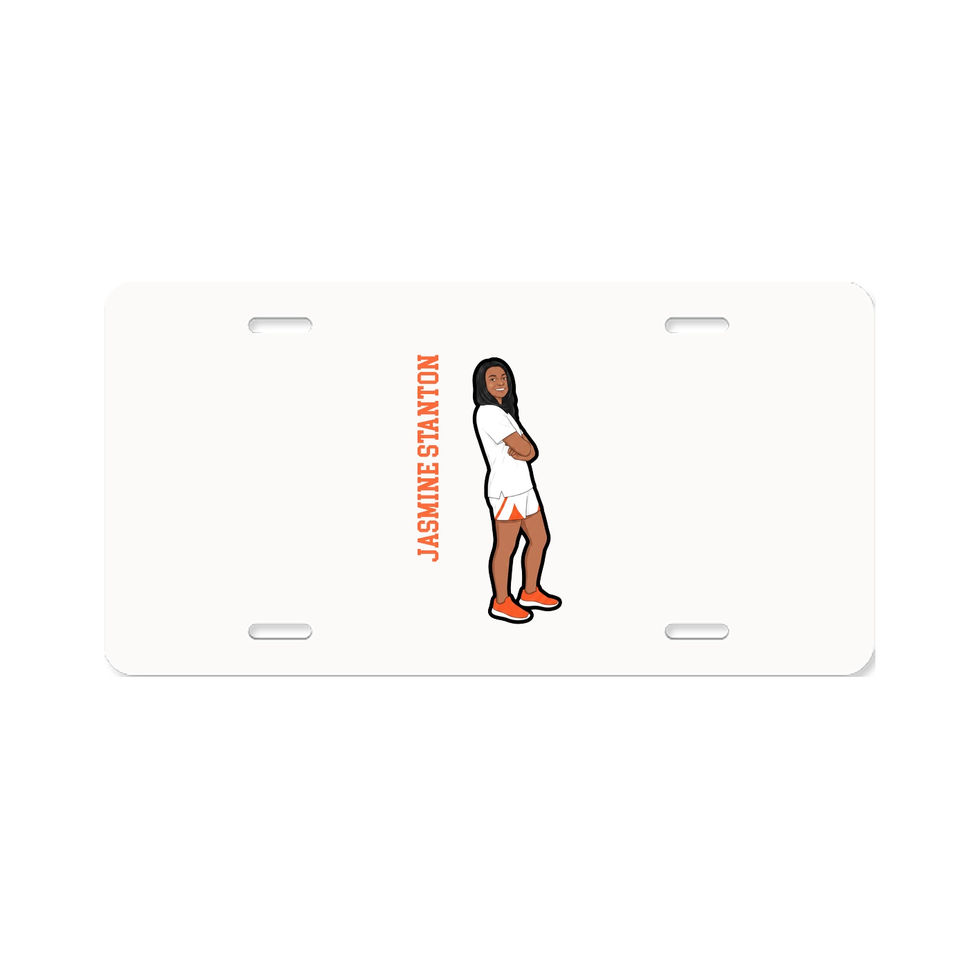 License Plate — Name Vertical in Classic