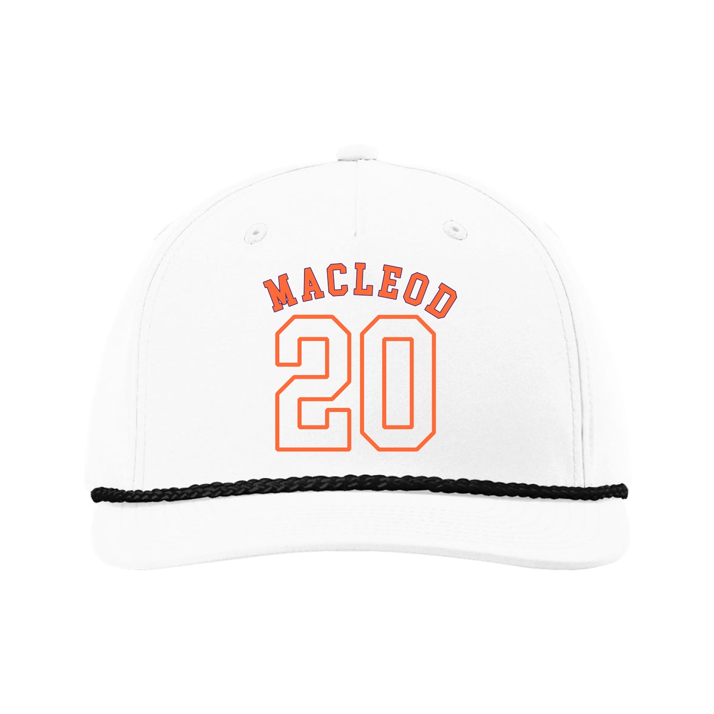 Five-Panel Classic Rope Cap — Shirsey Arch in White