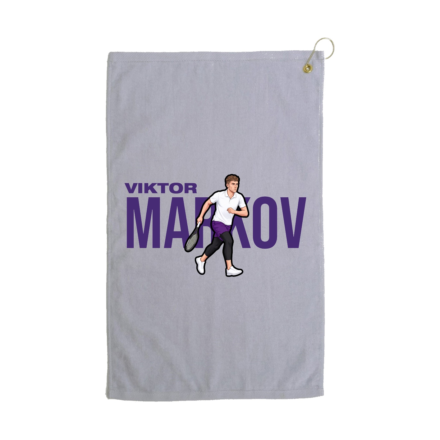 Golf Towel — Player Name in Grey