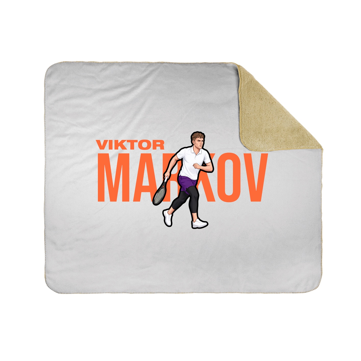 Throw Blanket — Player Name in White