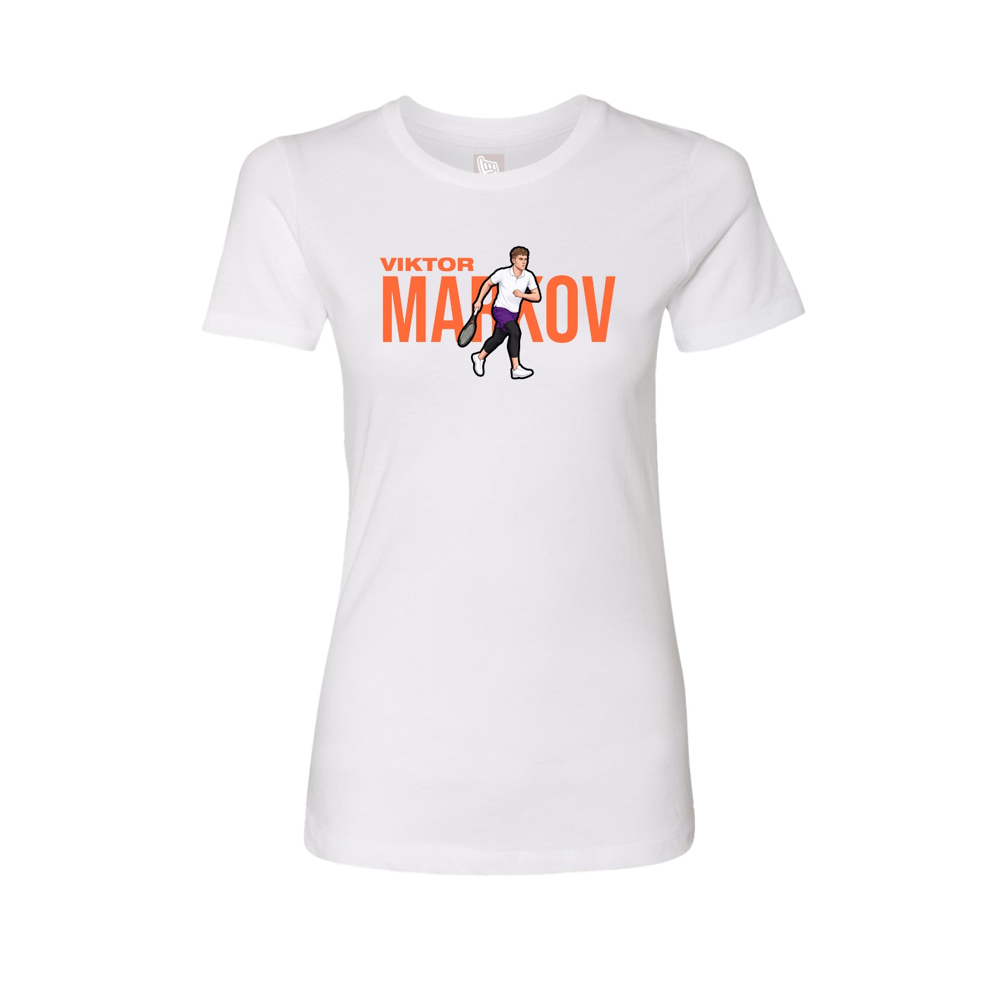 Fitted Women's Tee — Player Name in White