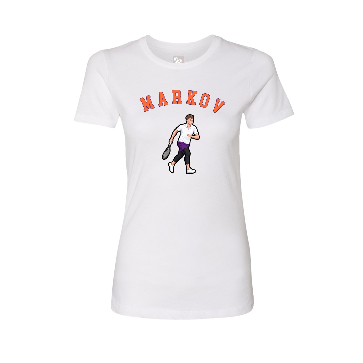 Fitted Women's Tee — Shirsey Arch in White