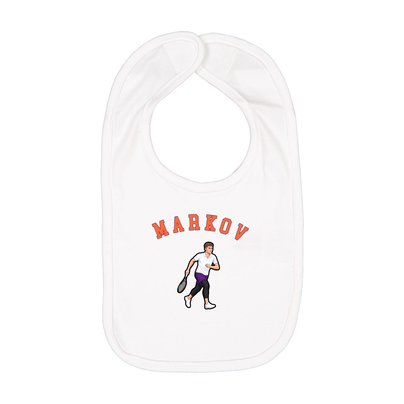 Infant Bib — Shirsey Arch in White