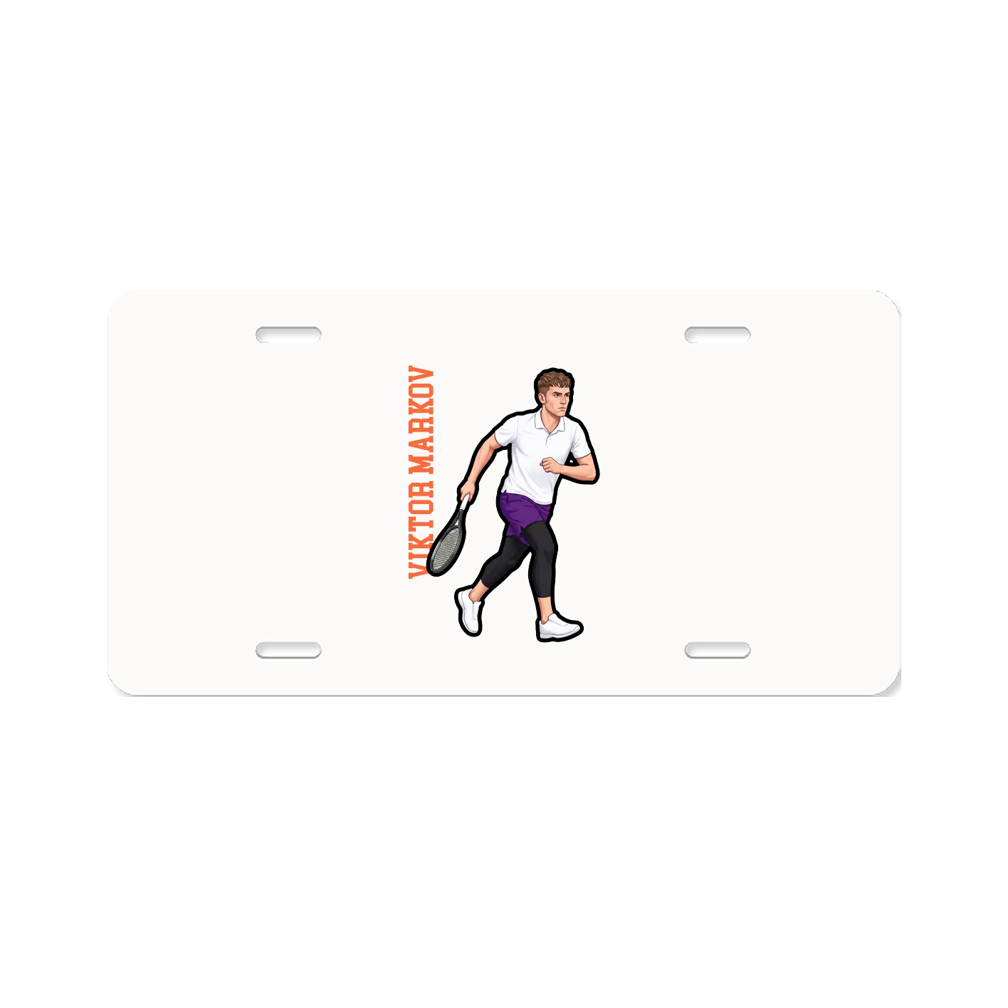 License Plate — Name Vertical in Classic