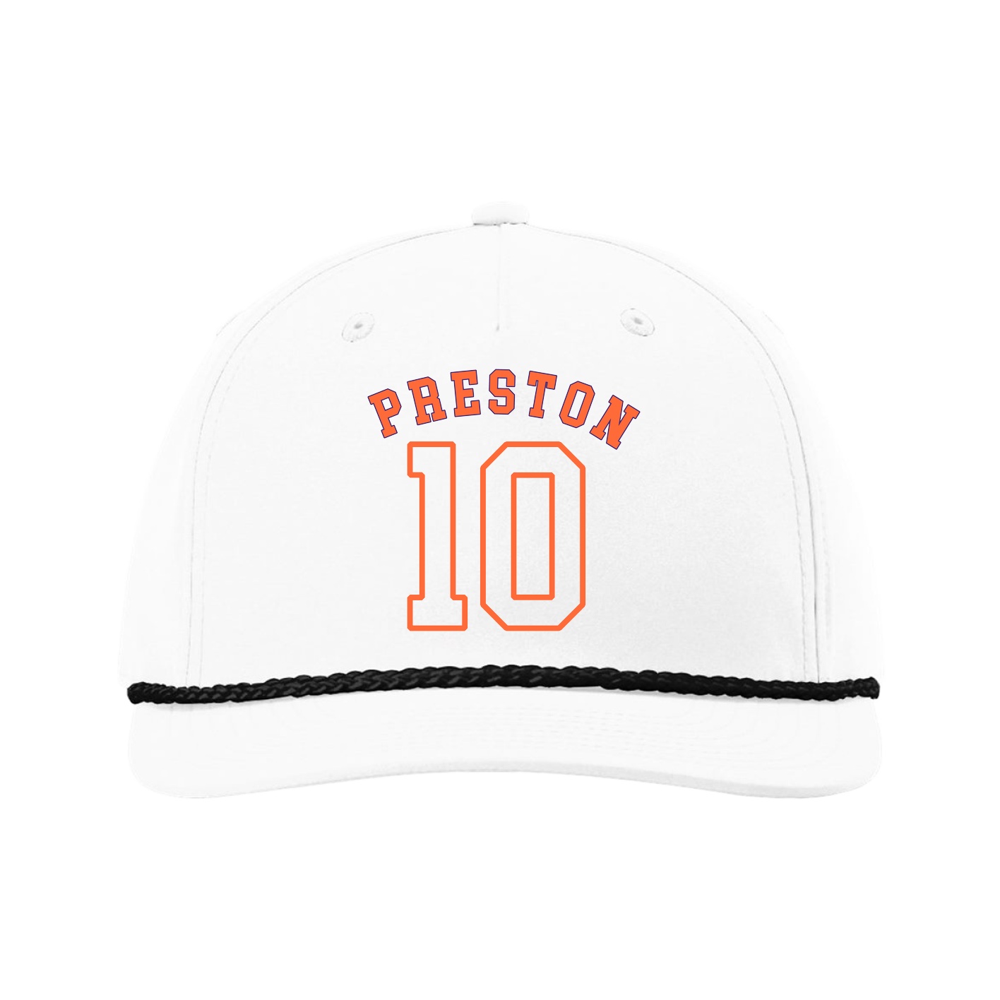 Five-Panel Classic Rope Cap — Shirsey Arch in White