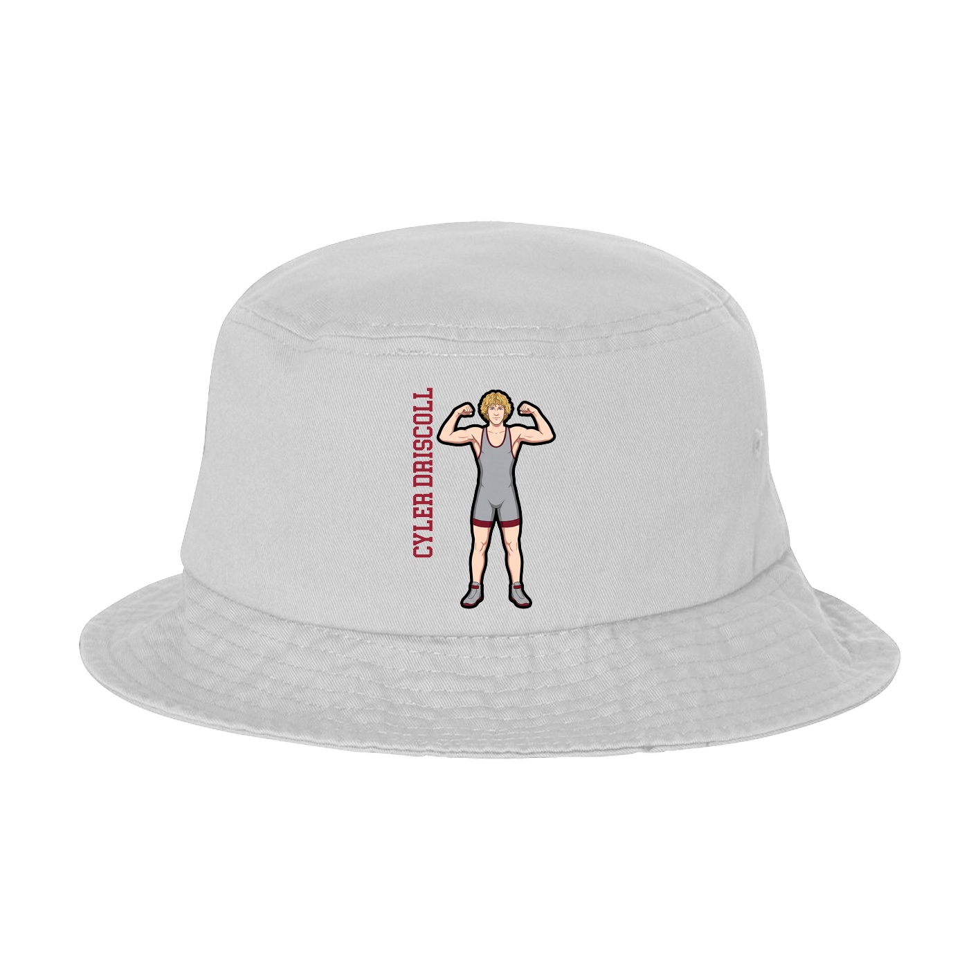 Bucket Cap — Name Vertical in White