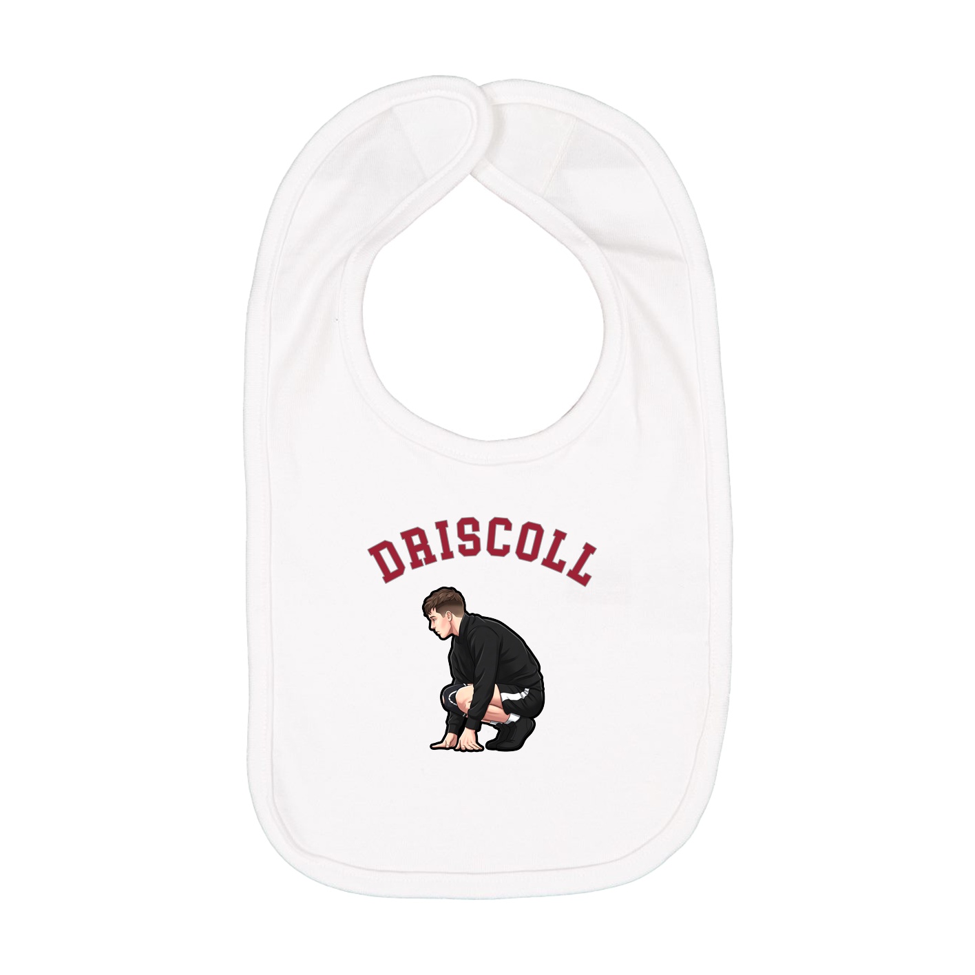 Infant Bib — Shirsey Arch in White