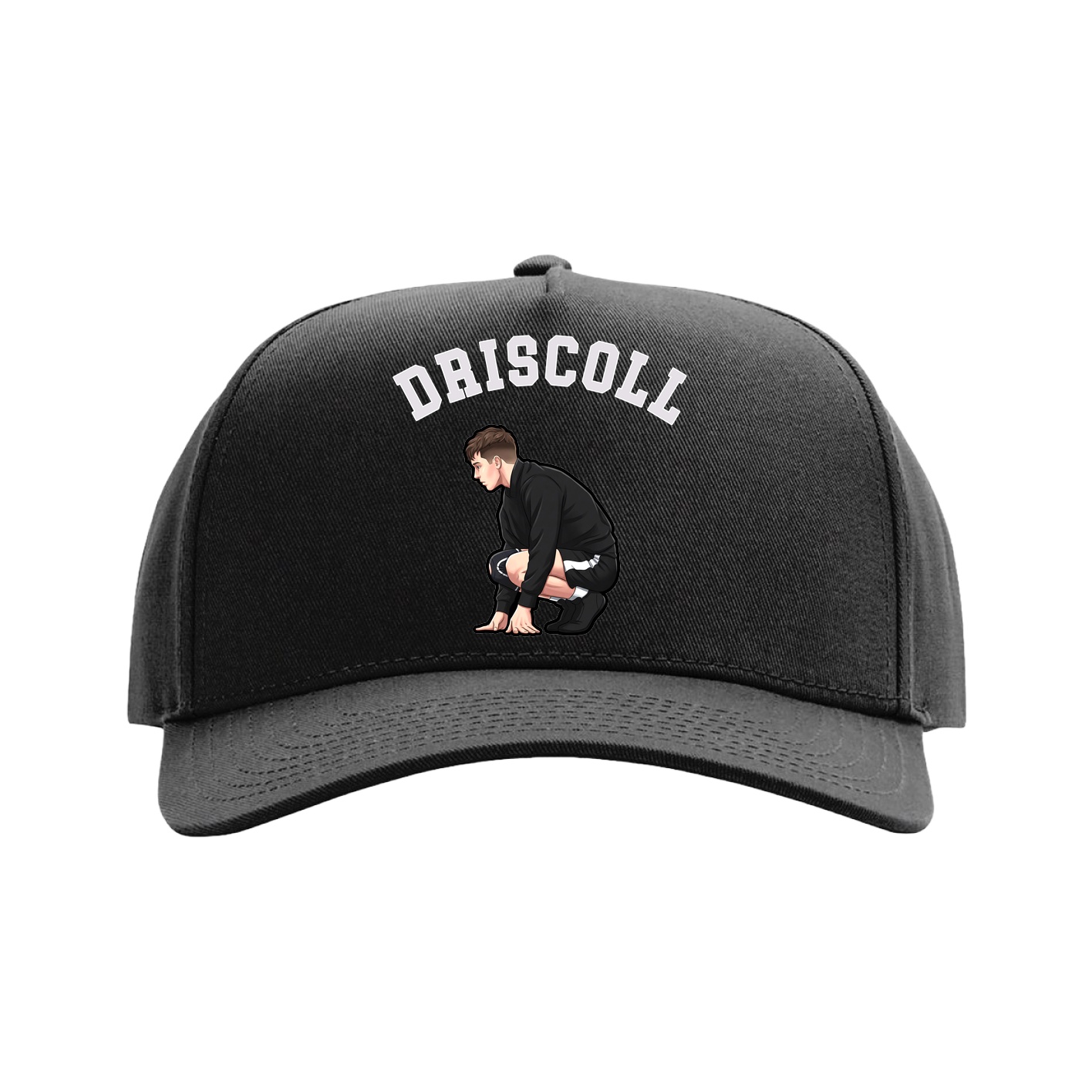 Full Fabric Five-Panel Champ Cap — Shirsey Arch in Black