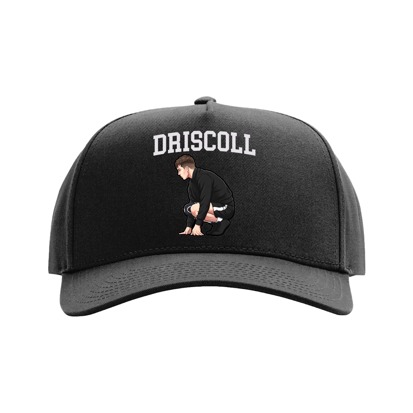 Full Fabric Five-Panel Champ Cap — Shirsey in Black