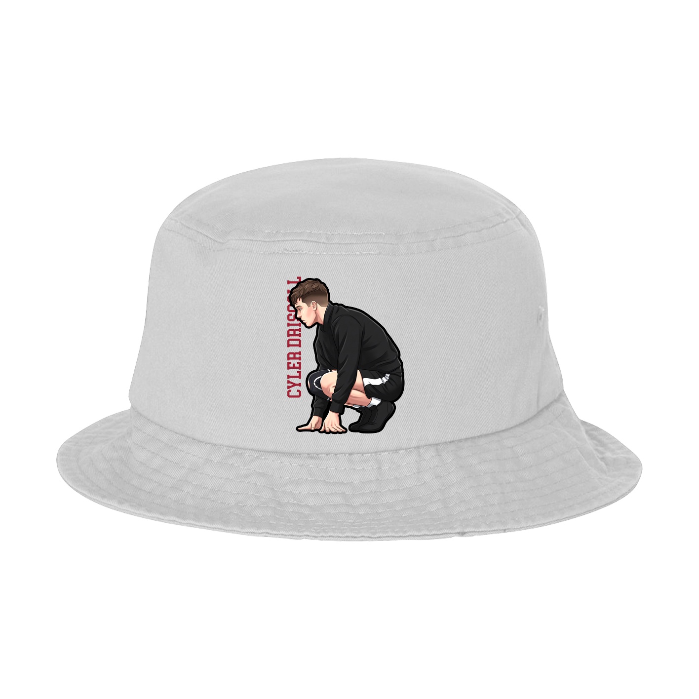 Bucket Cap — Name Vertical in White