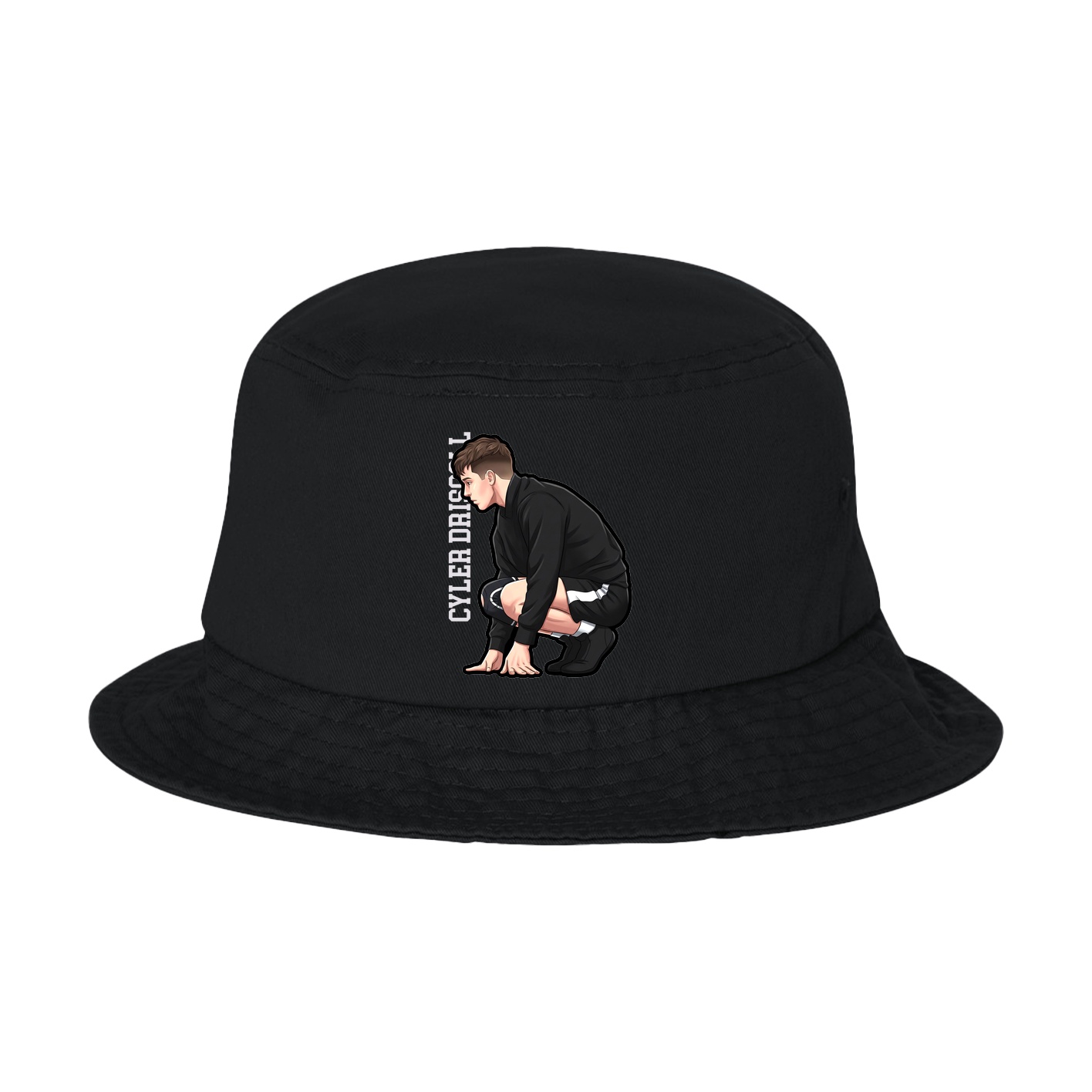 Bucket Cap — Name Vertical in Black