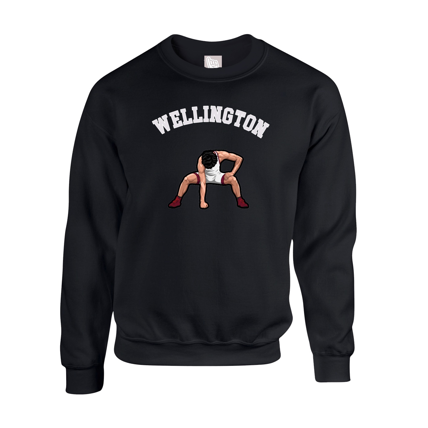 Fleece Crew — Shirsey Arch in Black
