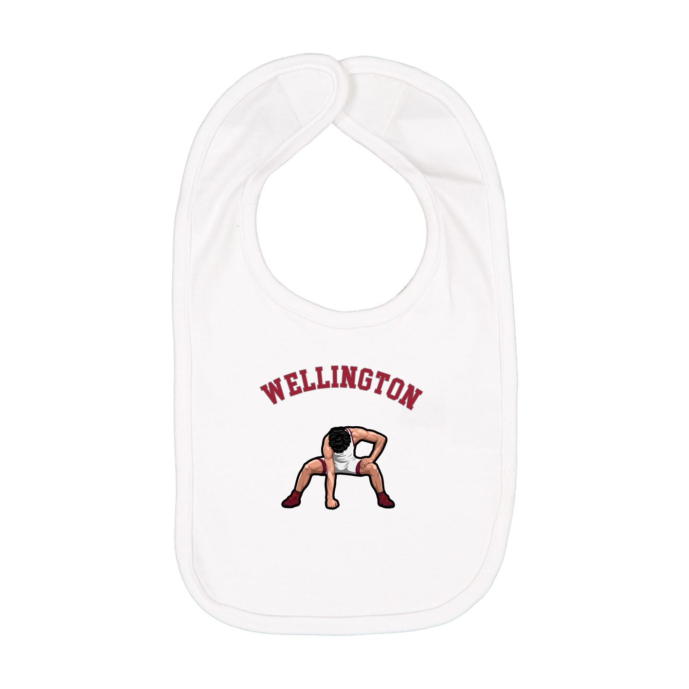 Infant Bib — Shirsey Arch in White