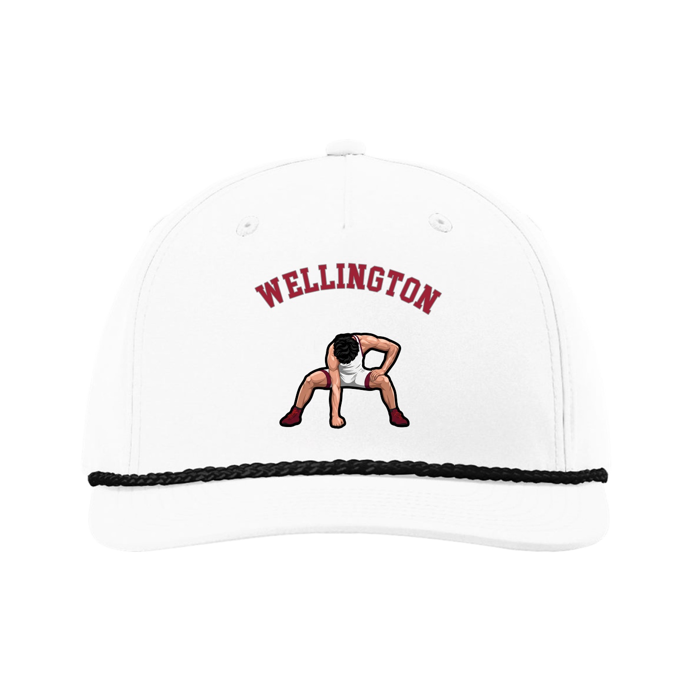 Five-Panel Classic Rope Cap — Shirsey Arch in White