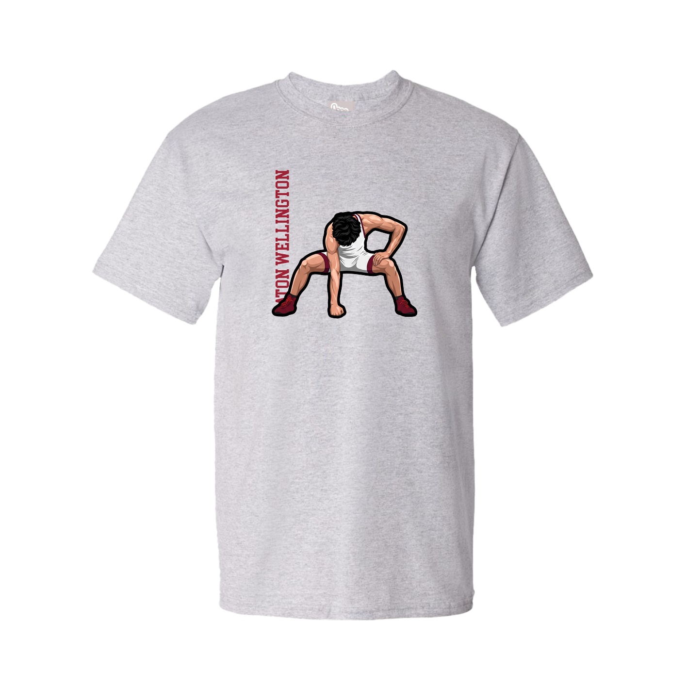 Tee — Name Vertical in Grey