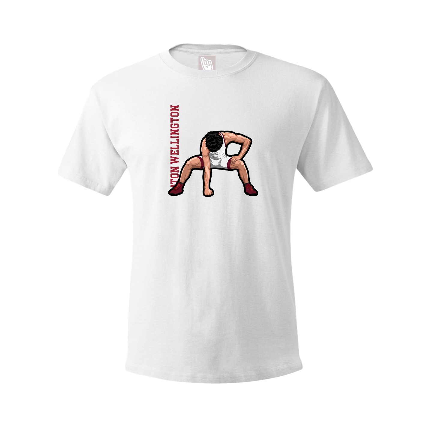 Youth Tee — Name Vertical in White
