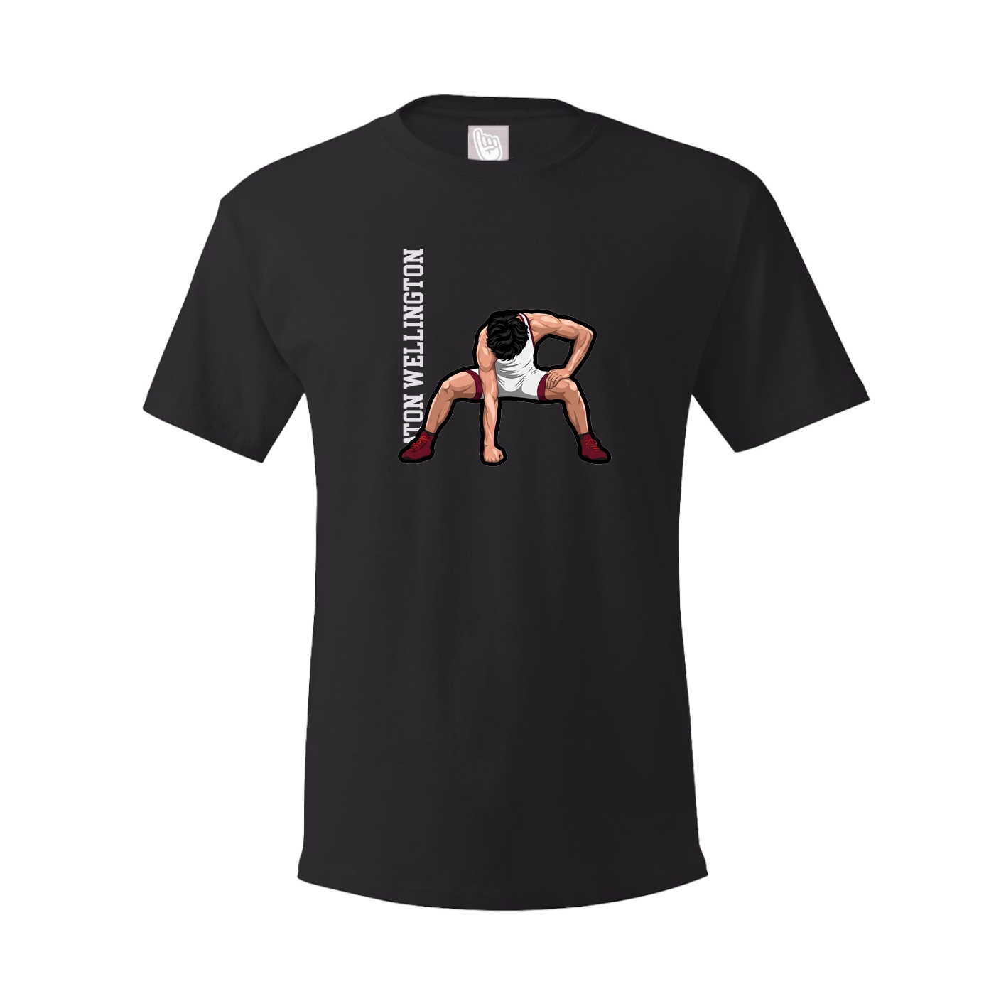 Youth Tee — Name Vertical in Black