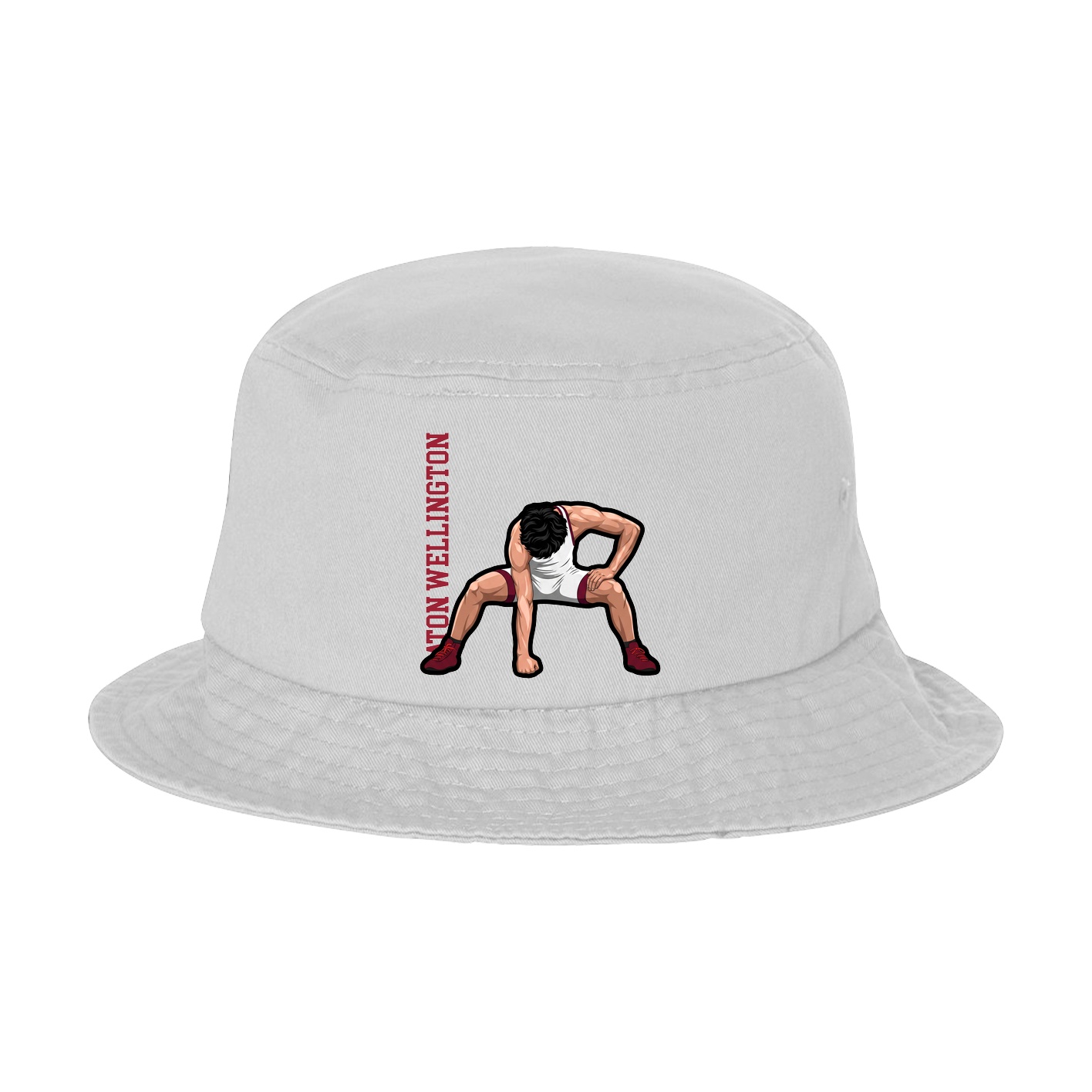Bucket Cap — Name Vertical in White