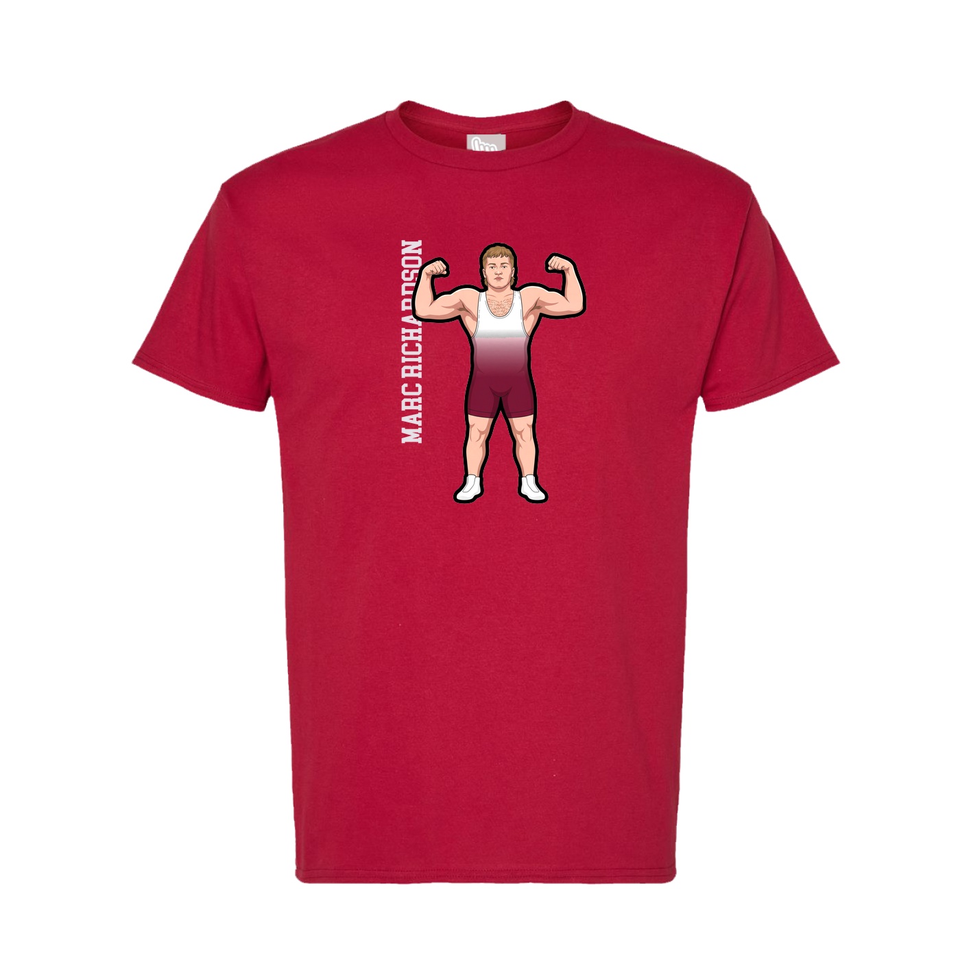 Tee — Name Vertical in Crimson