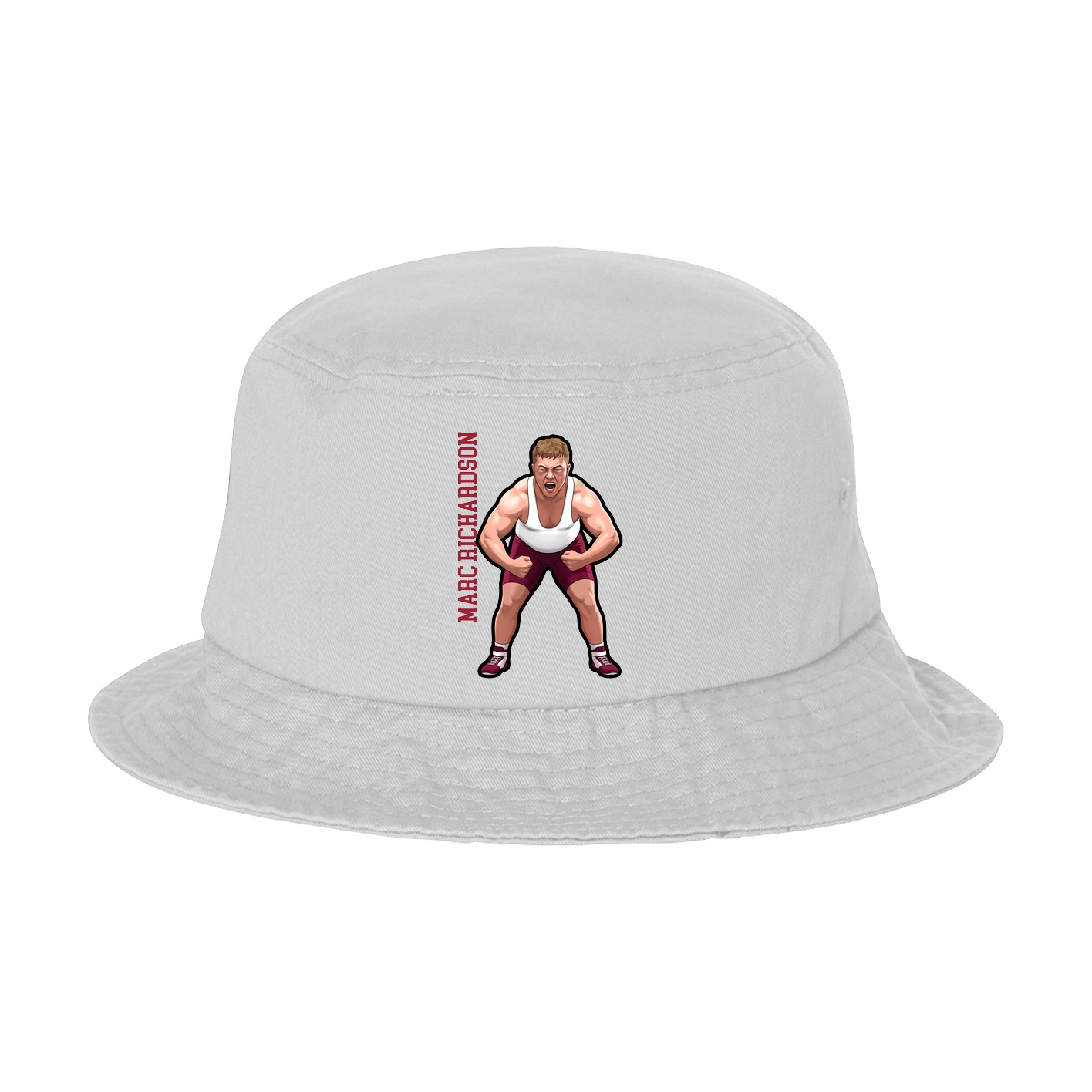 Bucket Cap — Name Vertical in White