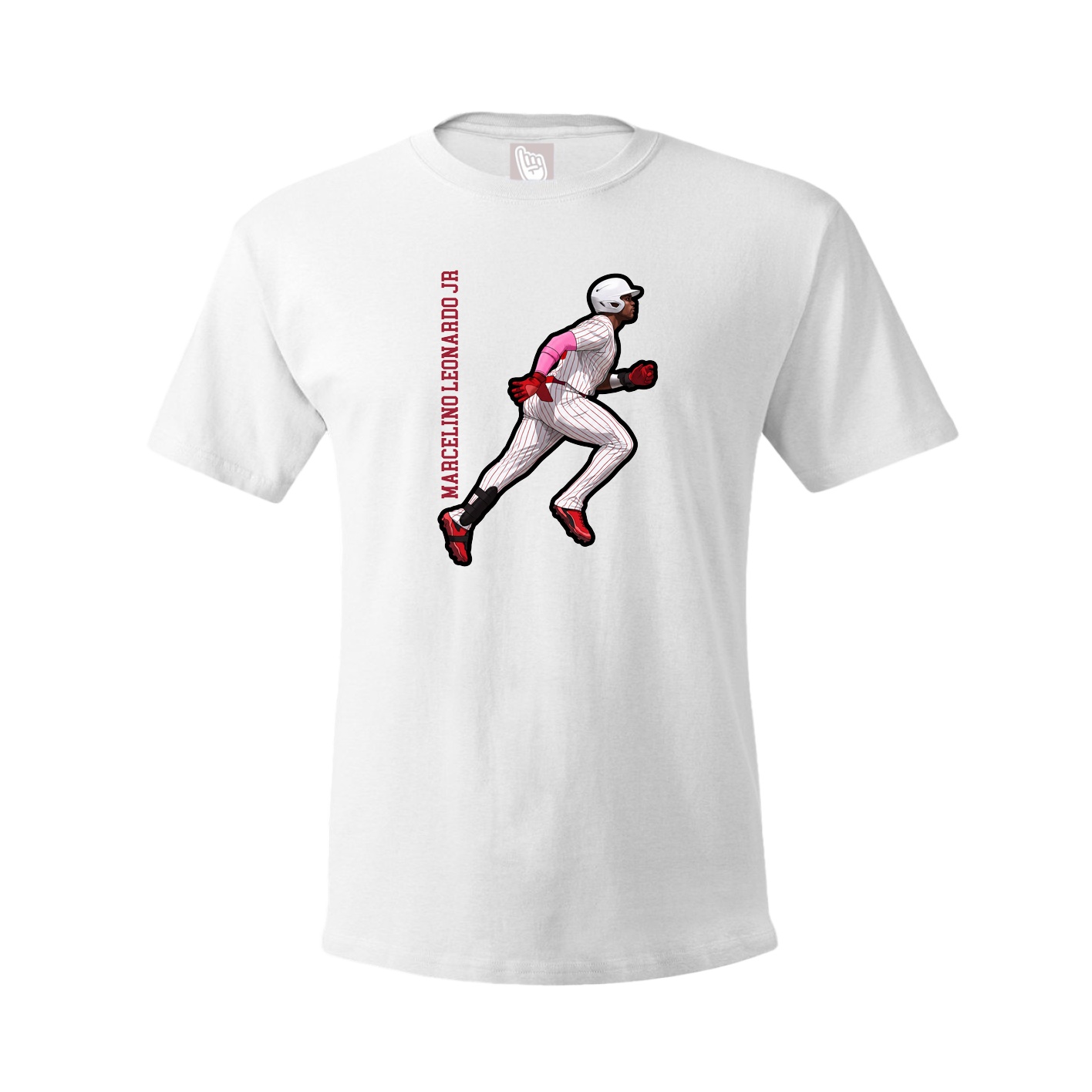 Tee — Name Vertical in White