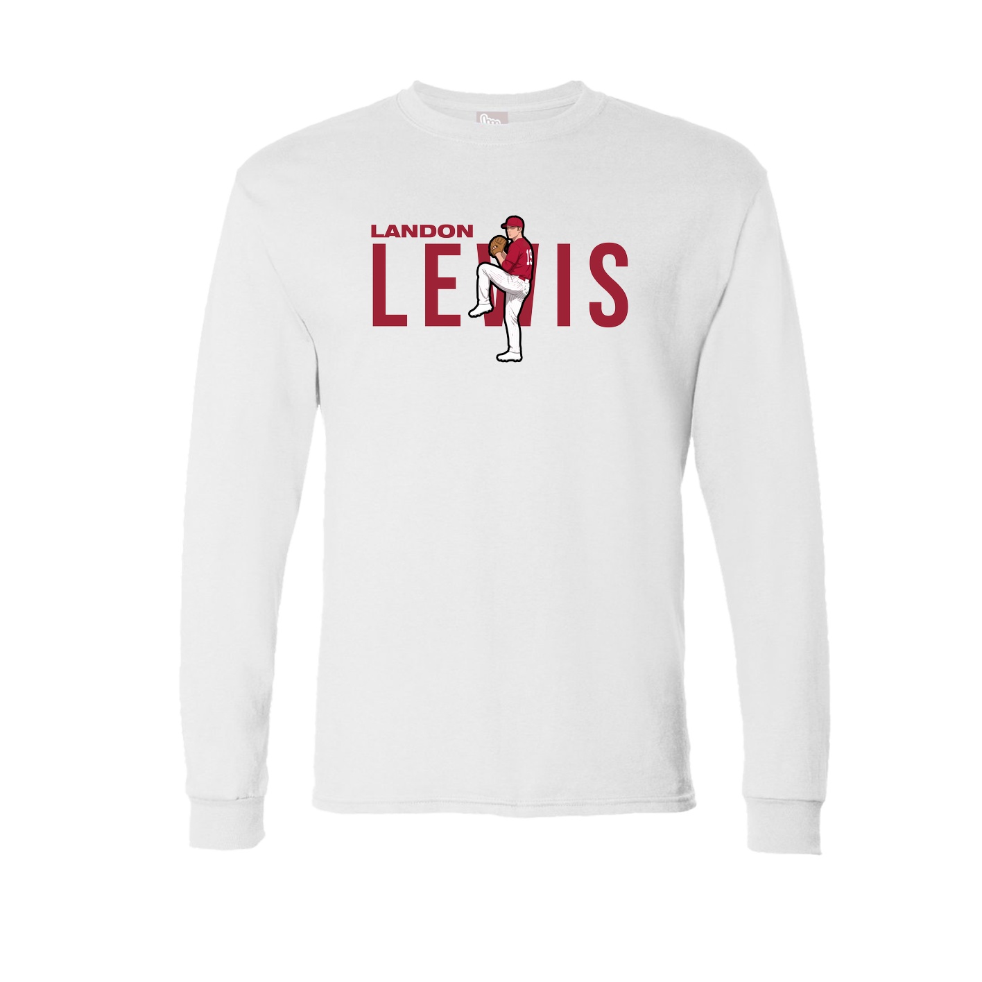Long Sleeve Tee — Player Name in White