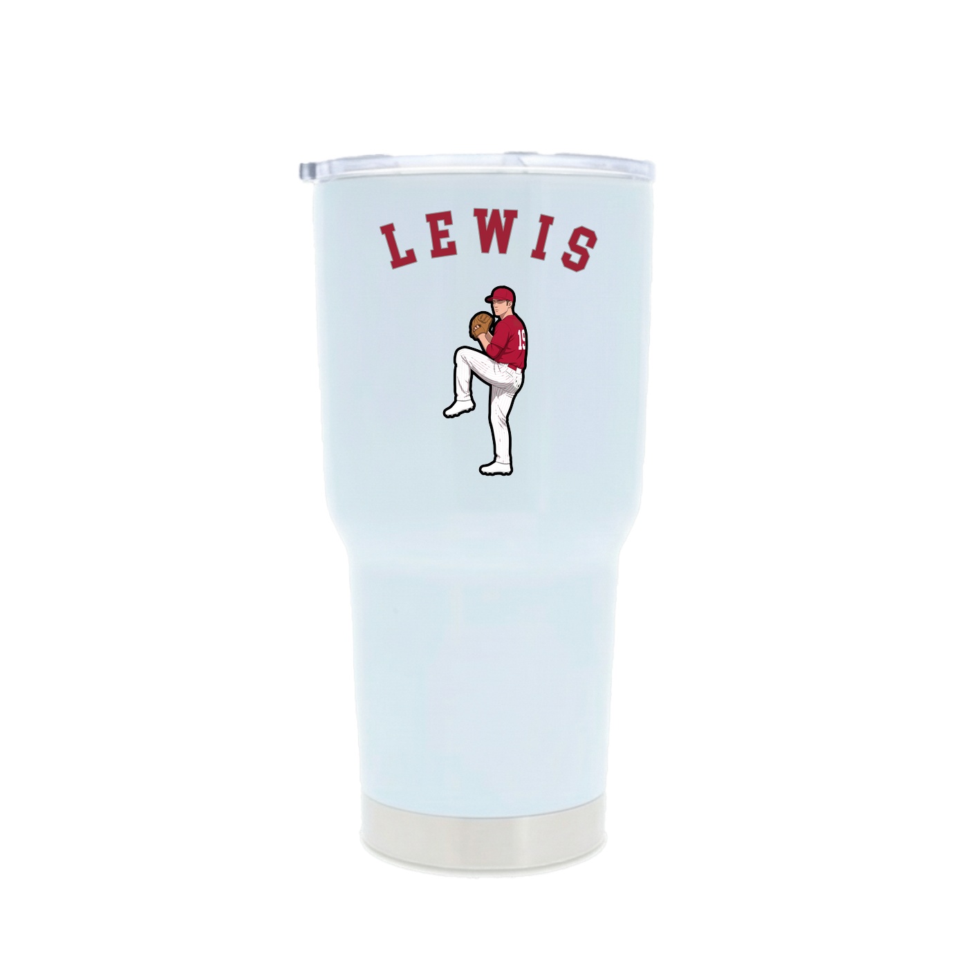 30oz Stainless Steel Tumbler — Shirsey Arch in White
