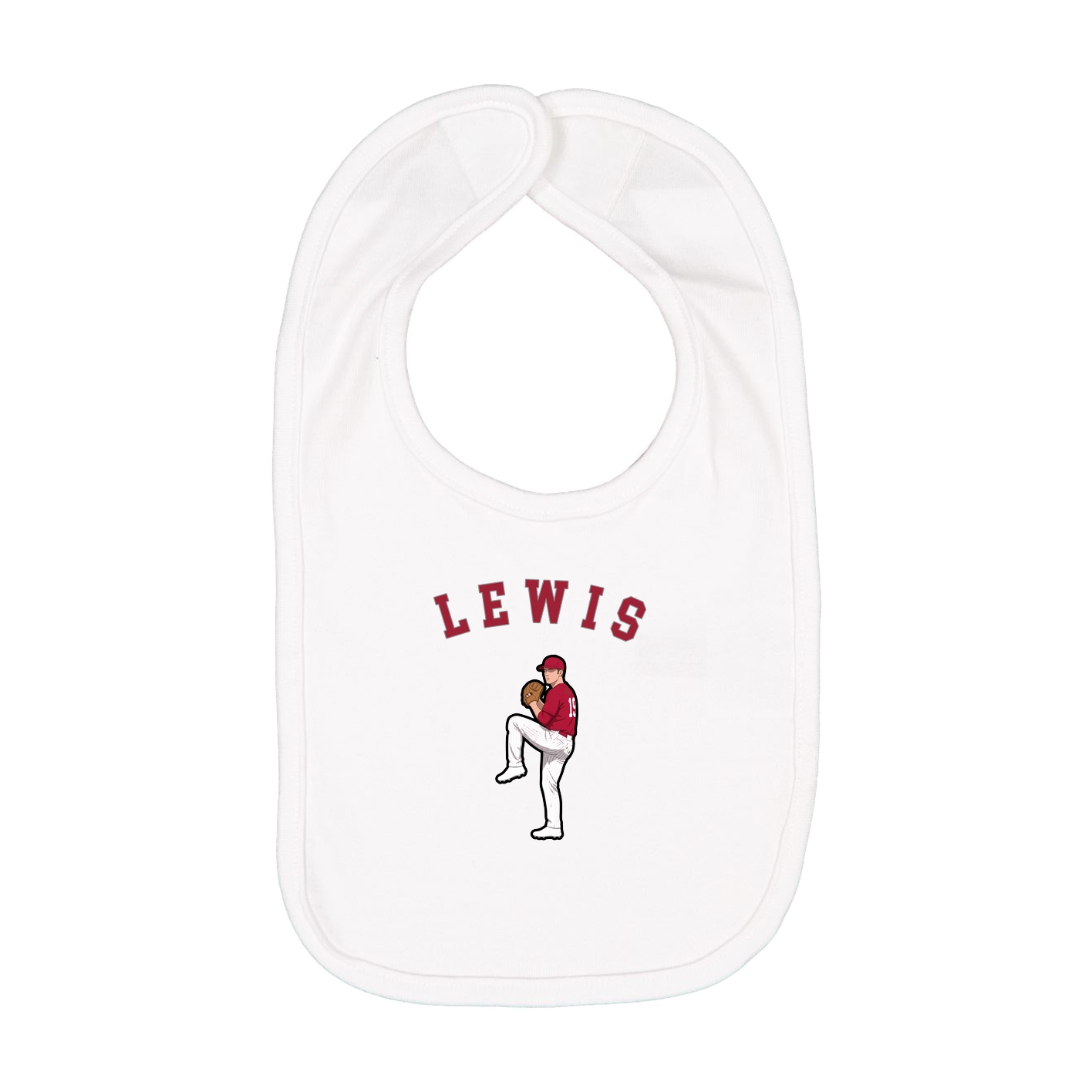 Infant Bib — Shirsey Arch in White