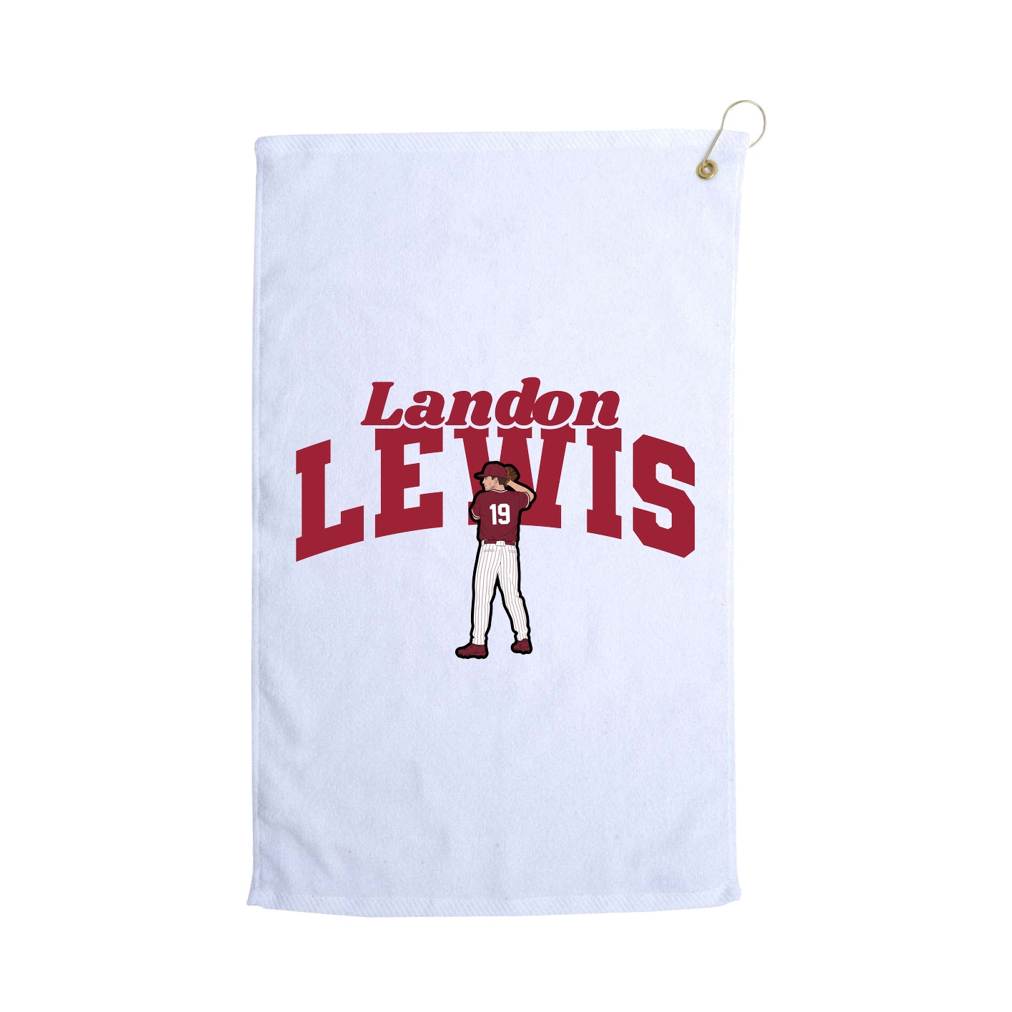Golf Towel — Signature Arch in White