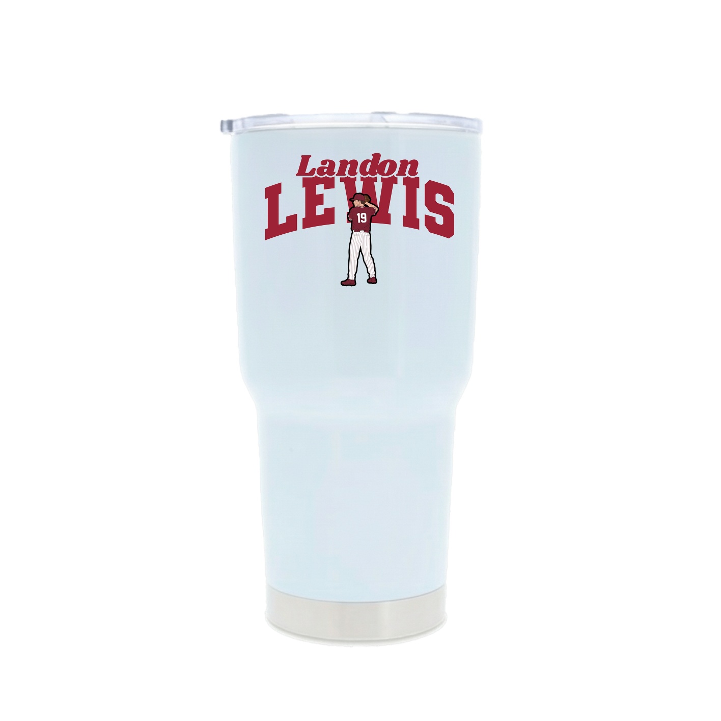 30oz Stainless Steel Tumbler — Signature Arch in White