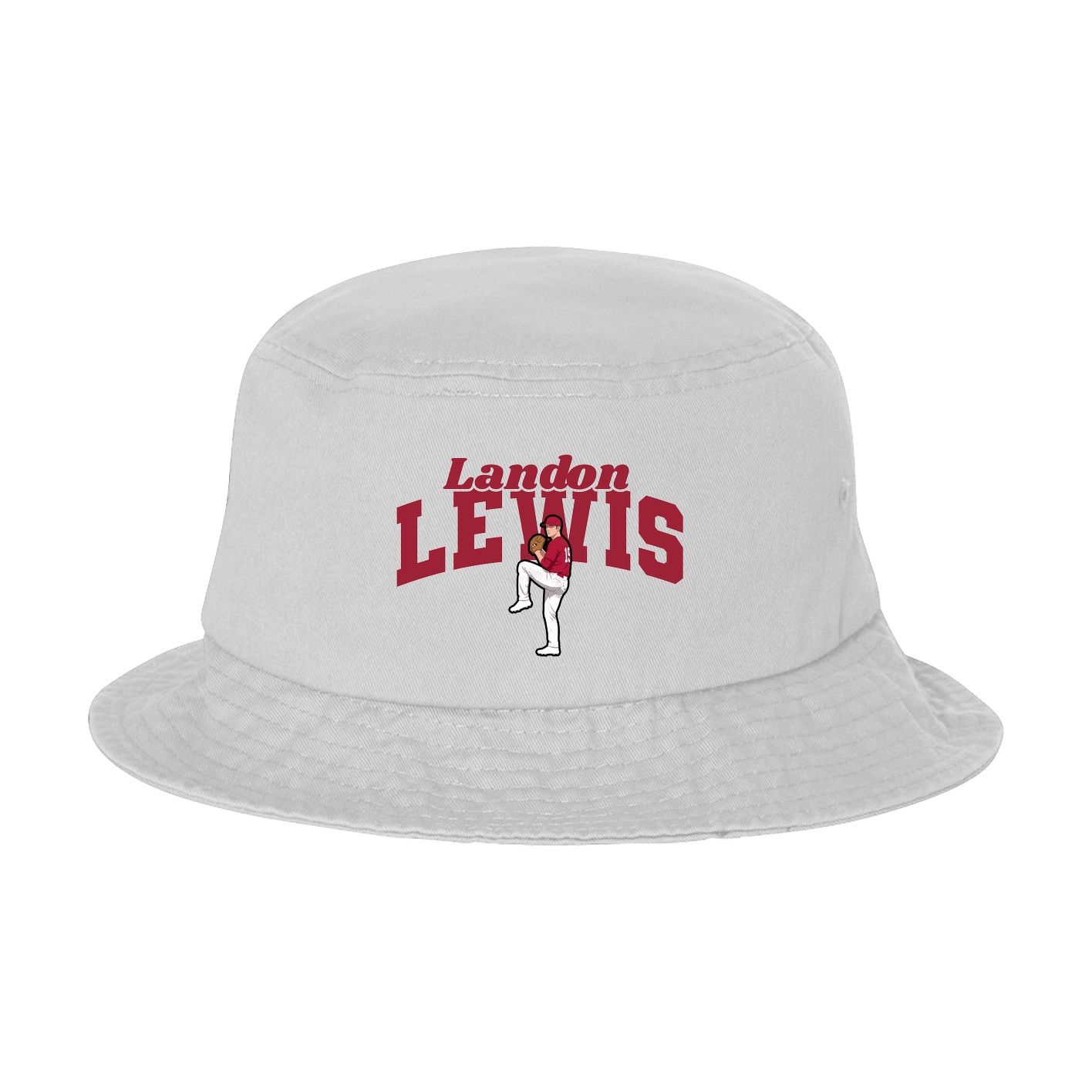 Bucket Cap — Signature Arch in White