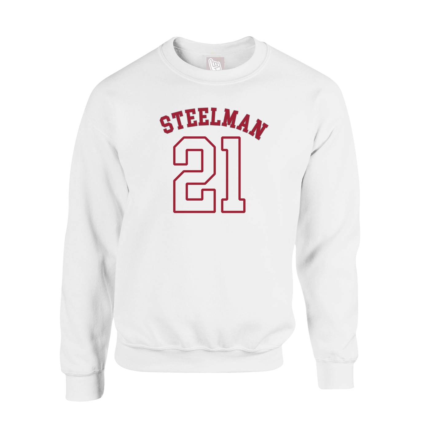 Fleece Crew — Shirsey Arch in White