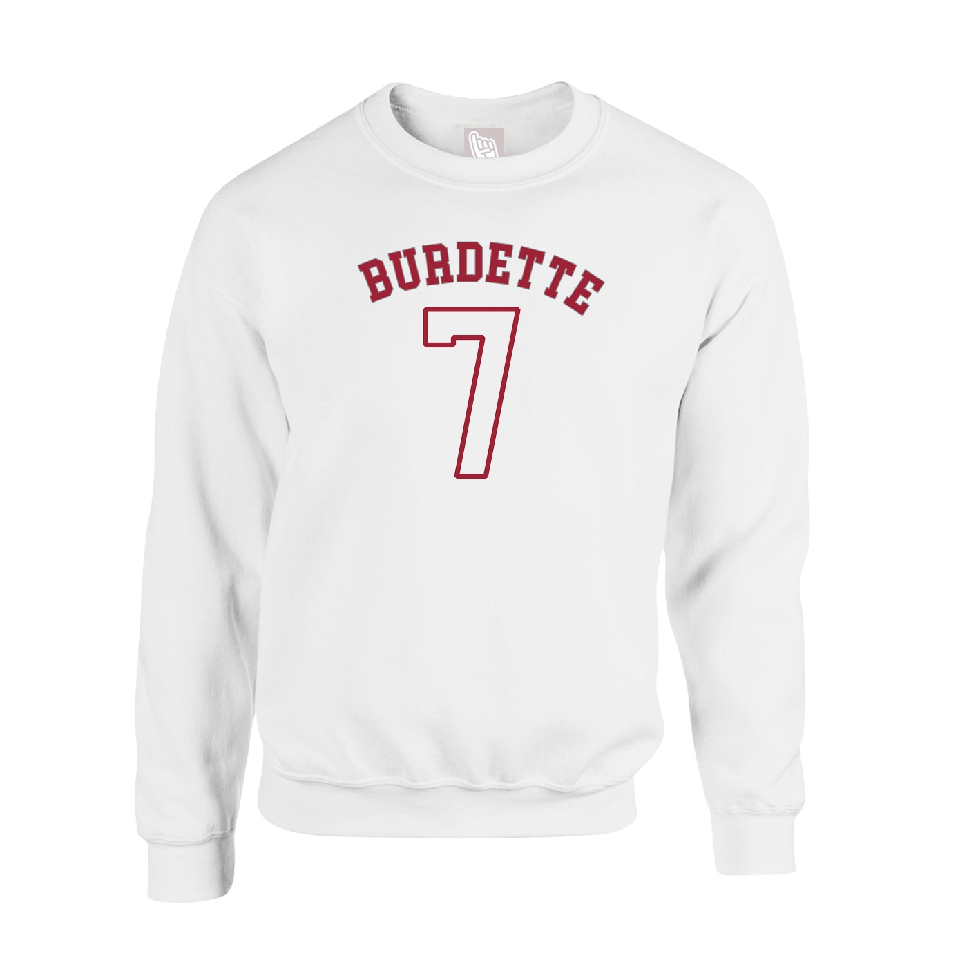 Fleece Crew — Shirsey Arch in White