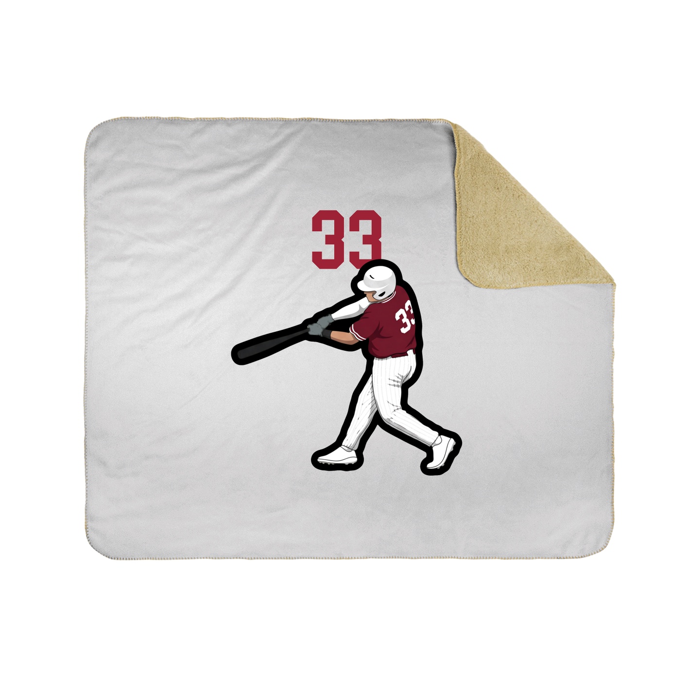 Throw Blanket — Number Top in White