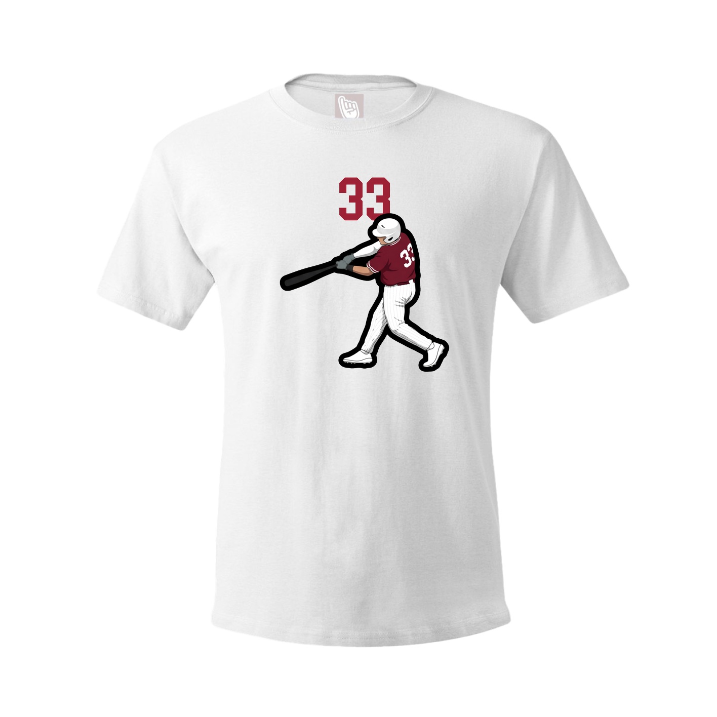 Youth Tee — Number Top in White