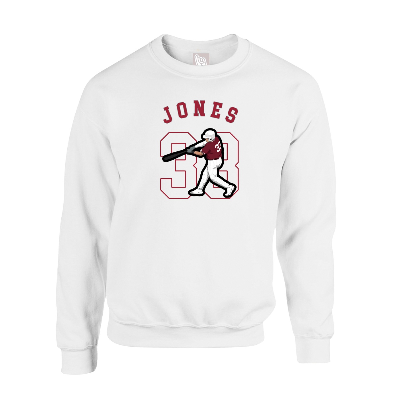 Fleece Crew — Shirsey Arch in White
