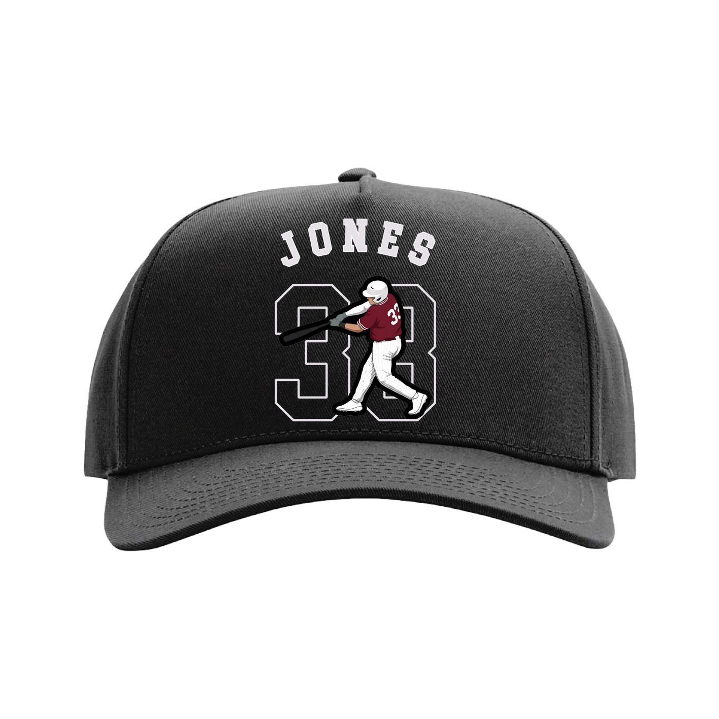 Full Fabric Five-Panel Champ Cap — Shirsey Arch in Black