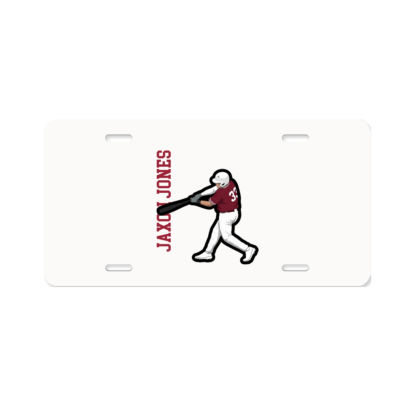 License Plate — Name Vertical in Classic
