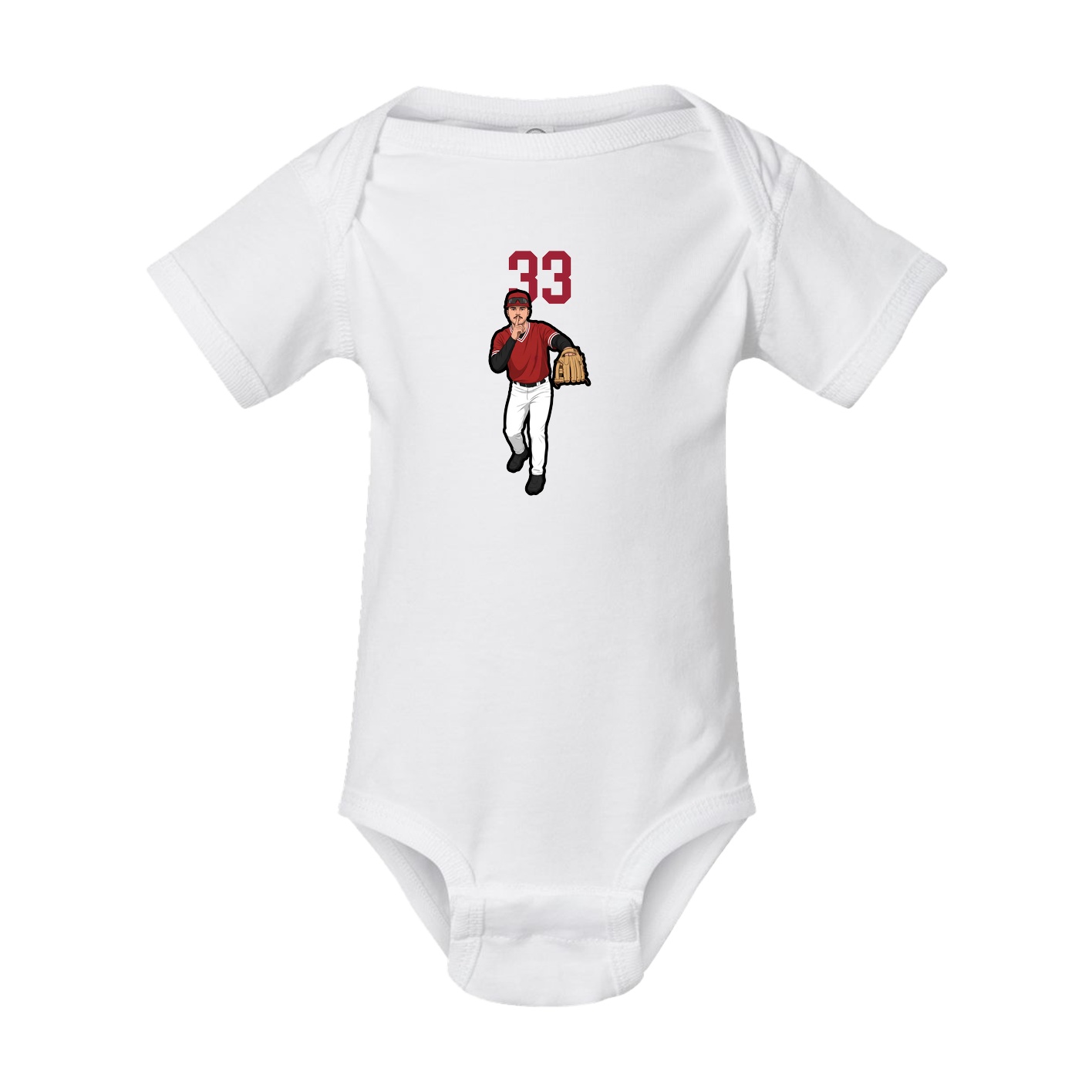 Baby Onesie — Number Top in White