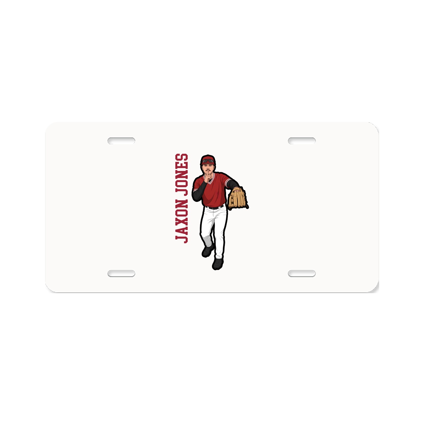 License Plate — Name Vertical in Classic