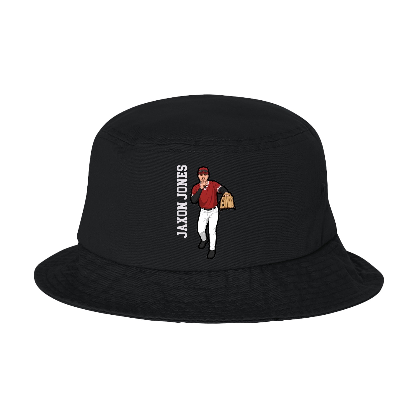 Bucket Cap — Name Vertical in Black