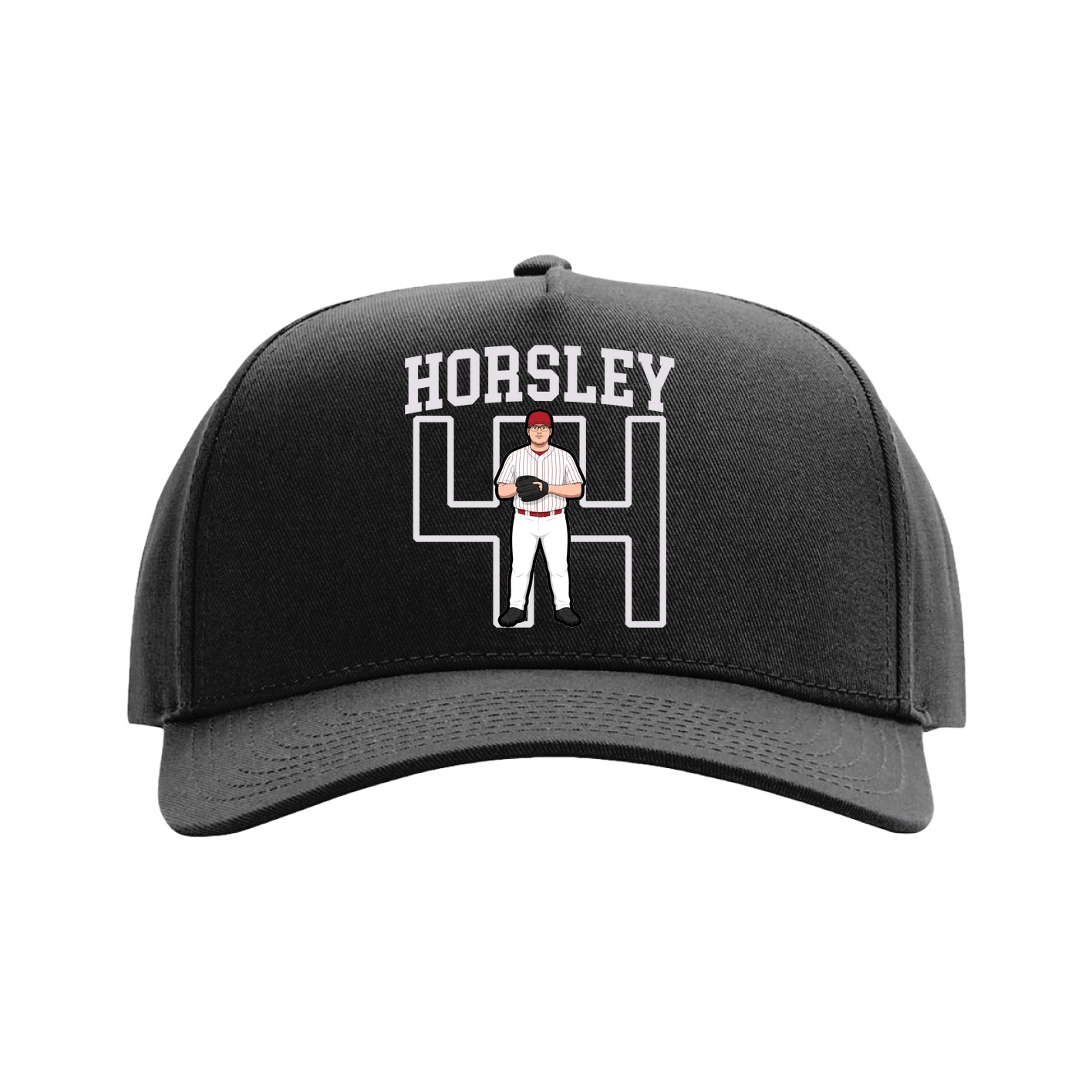 Full Fabric Five-Panel Champ Cap — Shirsey in Black