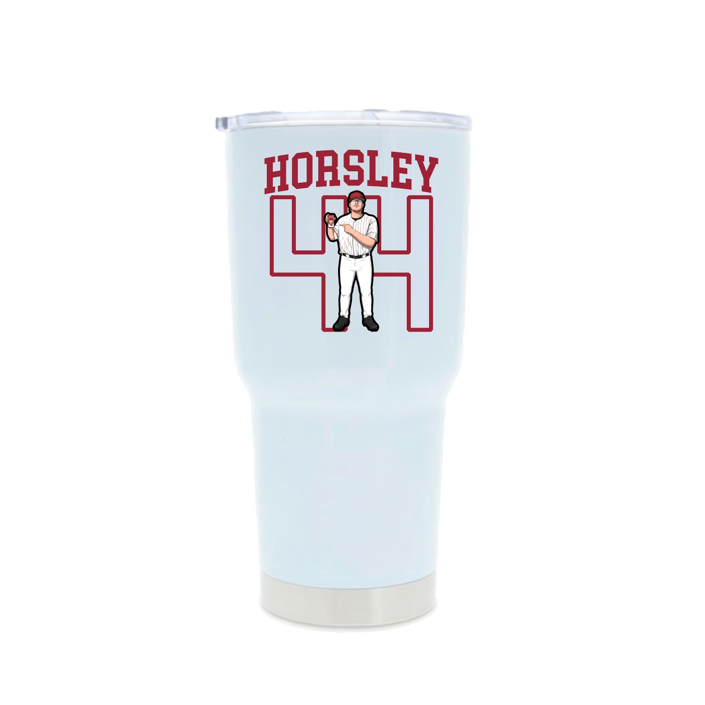 30oz Stainless Steel Tumbler — Shirsey in White